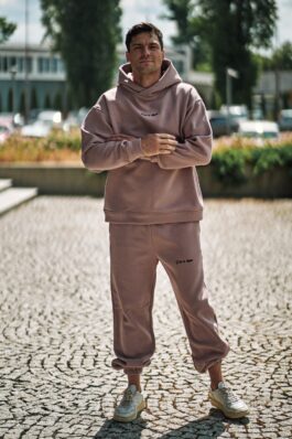 Tracksuit hoodie/pants DUSTY PINK CLASSIC